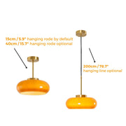 RetroGlow – 11" Vintage Semi-Flush Ceiling Light with Amber Glass Shade