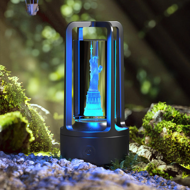 LumiTune – Elegant Crystal Lamp with Wireless Speaker