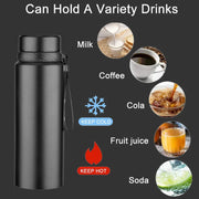 ThermaGuard – Premium Stainless Steel Bottle for 24-Hour Hot & Cold Drinks