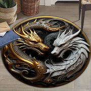 DragonWeave – Mystical Round Rug with Non-Slip Design