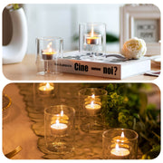 PureLight - Trio of Transparent Candle Holders for Elegant Tables