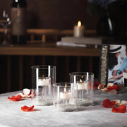 PureLight - Trio of Transparent Candle Holders for Elegant Tables