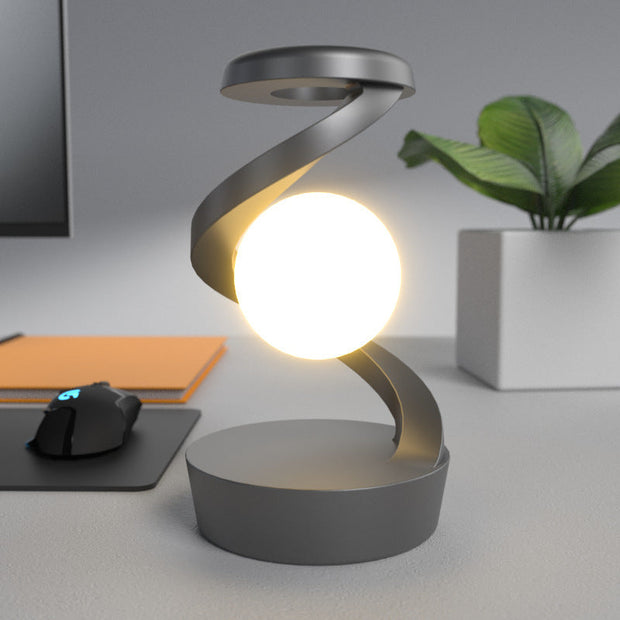 MoonGlide – Spinning Lunar Lamp & Wireless Charger