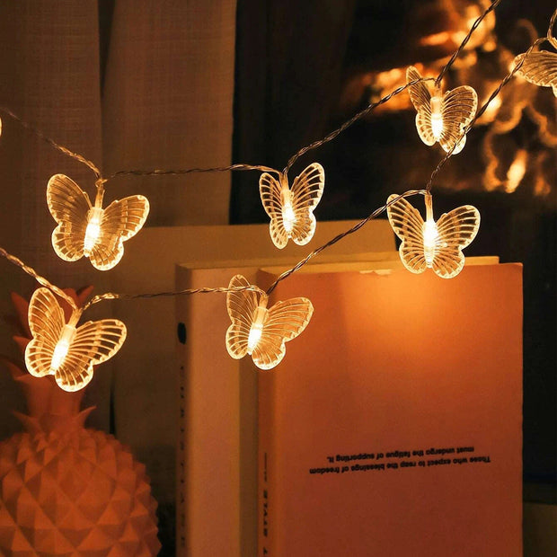 FlutterGlow – 20-LED Butterfly & Dragonfly Fairy Lights