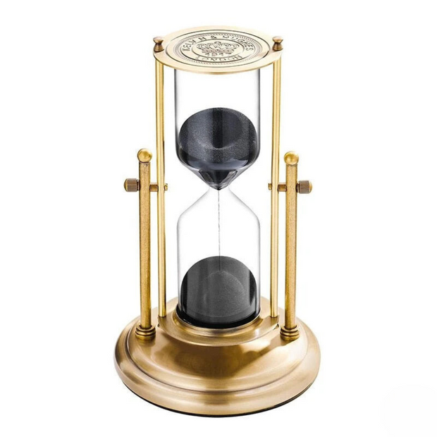 RoyalHour – Vintage Brass Hourglass with Purple Sand