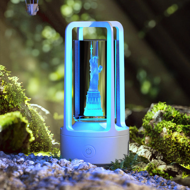 LumiTune – Elegant Crystal Lamp with Wireless Speaker