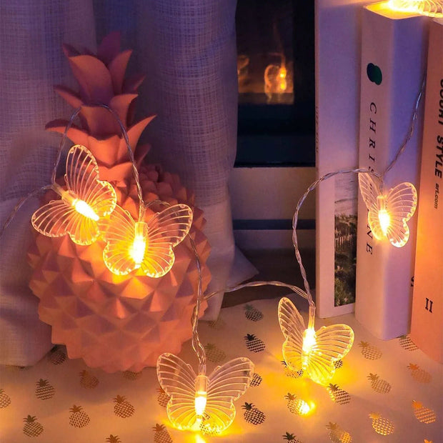 FlutterGlow – 20-LED Butterfly & Dragonfly Fairy Lights