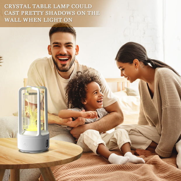 LumiTune – Elegant Crystal Lamp with Wireless Speaker