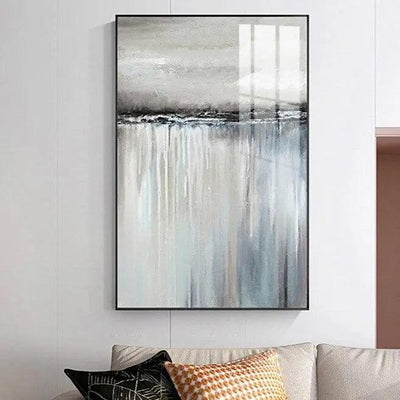 WhisperingWaters – A Tranquil Reflection of Nature on Stretched Canvas