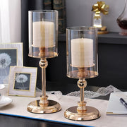 NuptialGlow - Retro Luxe Candleholder Set for Weddings