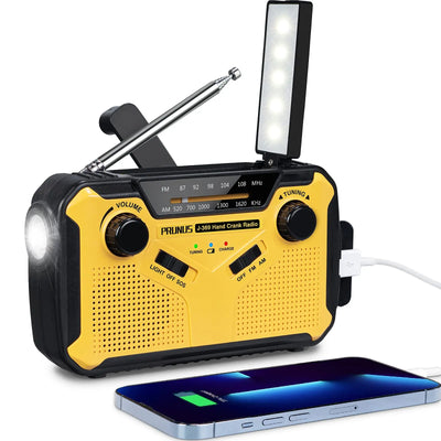 PowerAlert – Reliable Emergency Radio with Hand Crank & USB Charging