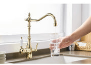 PureFlow – Antique Kitchen Faucet with 360° Rotation & Water Filtration