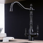 PureFlow – Antique Kitchen Faucet with 360° Rotation & Water Filtration