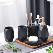 BrightCeramic - Elegant 5-Piece Polygon Bathroom Set