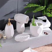 BrightCeramic - Elegant 5-Piece Polygon Bathroom Set