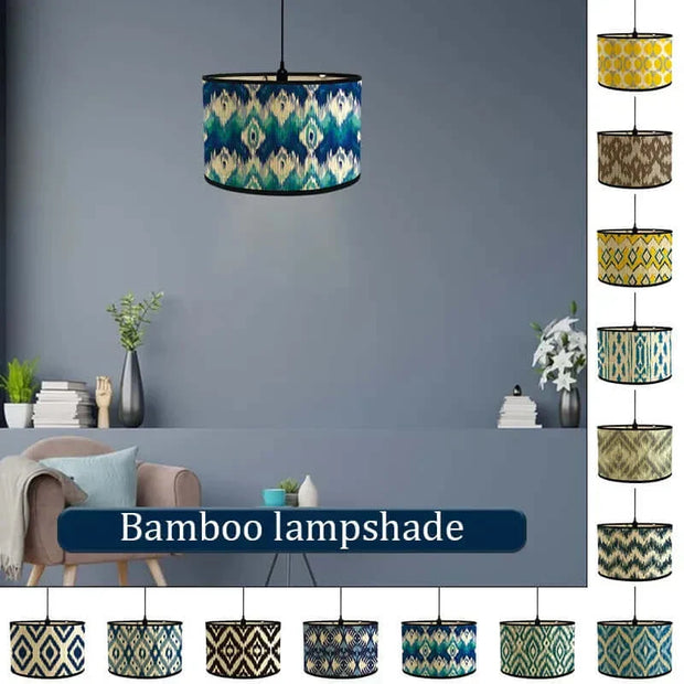 NomadAura – Artistic Bamboo Light Cover with Ethnic Designs