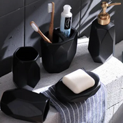 BrightCeramic - Elegant 5-Piece Polygon Bathroom Set