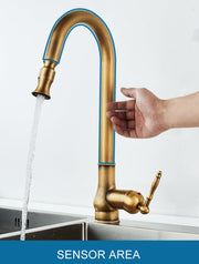 BronzeFlow – Antique Touch Control Kitchen Faucet