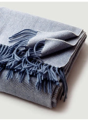 PureWarmth – Soft Wool Throw with Classic Fringes