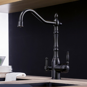 PureFlow – Antique Kitchen Faucet with 360° Rotation & Water Filtration