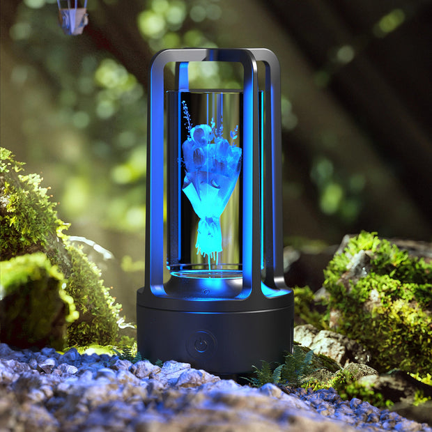 LumiTune – Elegant Crystal Lamp with Wireless Speaker