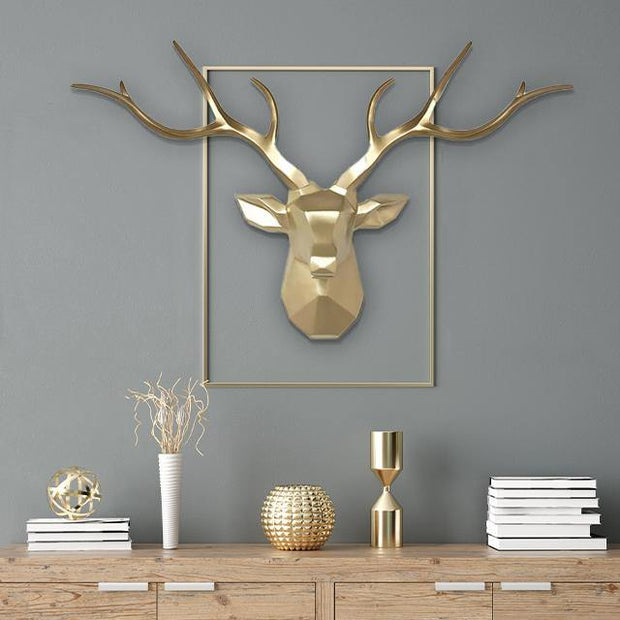 VividRack - 3D Nordic Deer Head Wall Sculpture